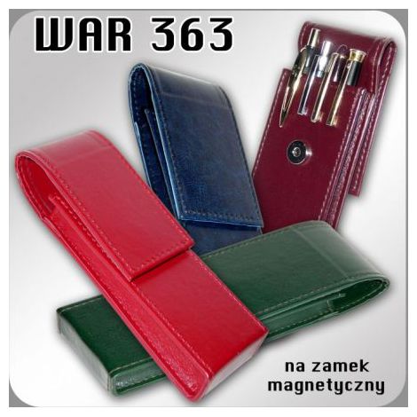 Etui na długopisy Warta Potrójne, magnes mix kolorów